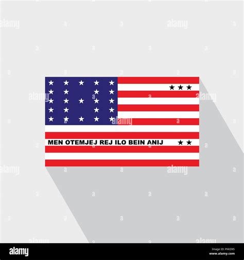 Bikini Atoll Flag Long Shadow Design Vector Stock Vector Image Art Alamy