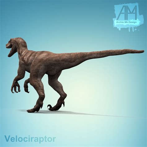 велоцираптор динозавр 3D Модель $69 - .max .3ds .obj .unknown - Free3D