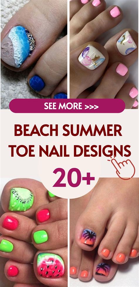 Beach Summer Toe Nail Designs Vibrant Vacation Trends