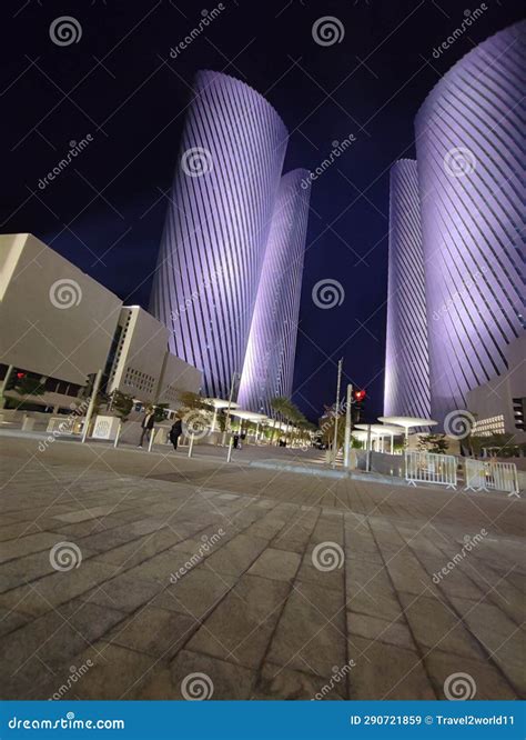 Doha Qatar Night Pic Amazing Stock Image - Image of qatar, night: 290721859