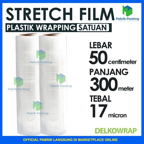 Jual PLASTIK WRAPPING BARANG DELKOWRAP STRETCH FILM BENING 50CM X 300M