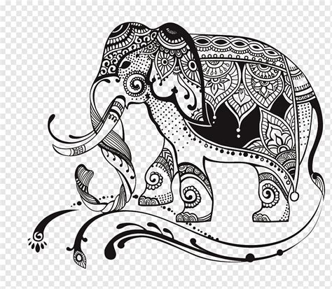 Tatuagem De Desenho De Elefante Indiano