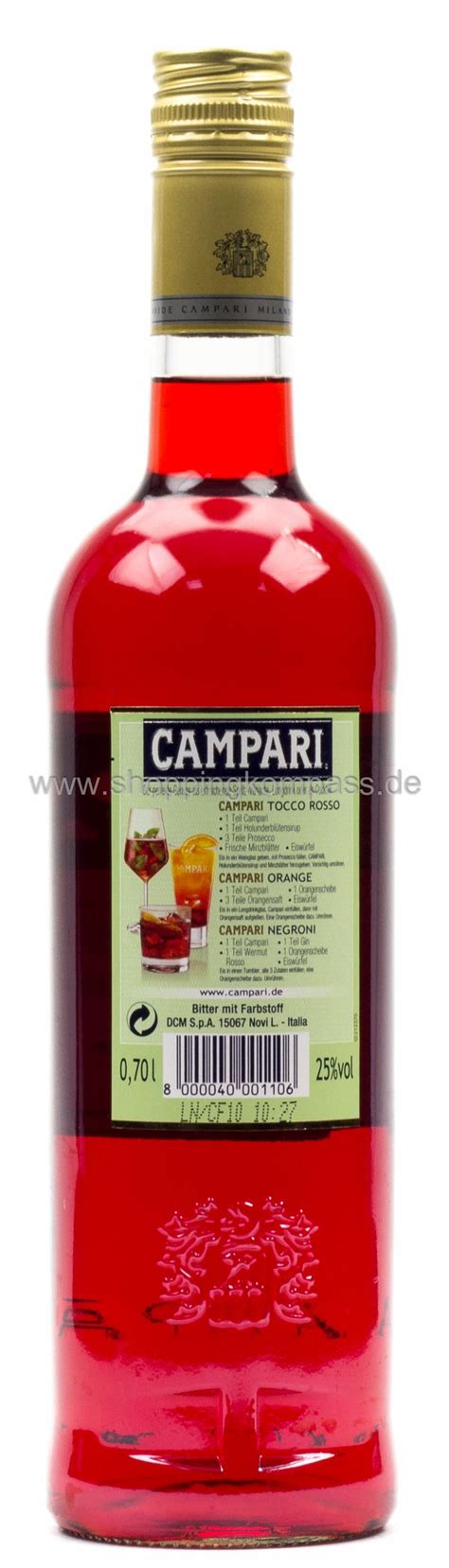 Aperitif Campari Bitter 07 L Ihr Zuverlässiger Lieferservice