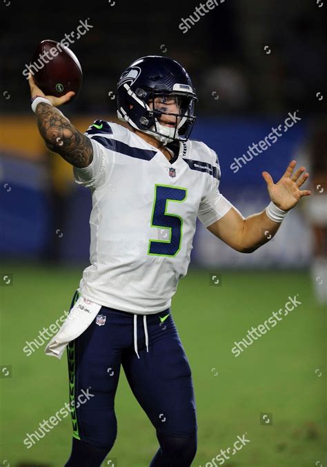 SEATTLE SEAHAWKS QUARTERBACK ALEX MCGOUGH 5 Editorial Stock Photo ...