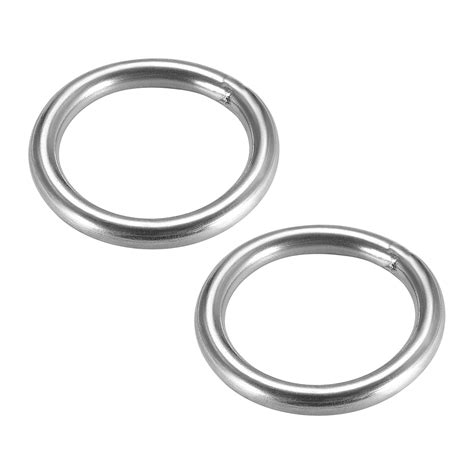 Unique Bargains Welded O Ring X Mm Strapping Round Rings