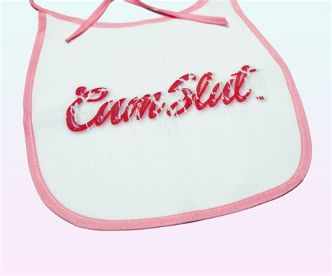 Cum Slut Bib Adult Bib Ddlg Clothing Bdsm Clothing Sex Cute Girl Doll Bimbo Sissy Etsy