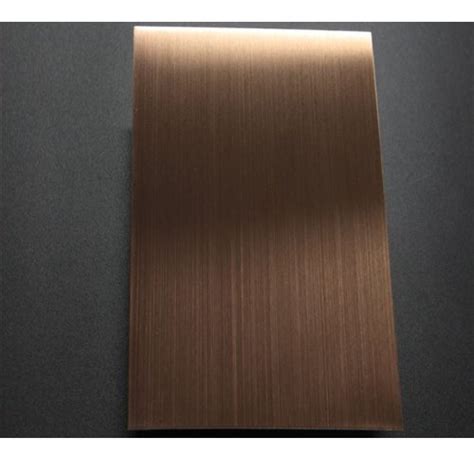 Bronze Hairline Stainless Steel Sheet Thickness 2 Mm Size 8 X 4