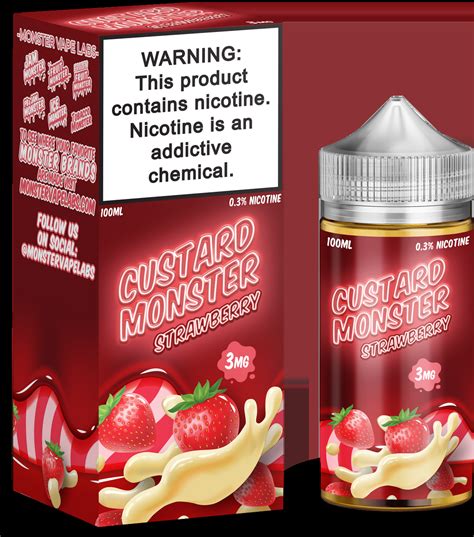 Classic Fusion Strawberry Custard Monster Salt E Liquid 100ml