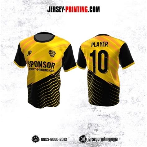 Jersey Badminton Kuning Hitam Motif Batik Dan Honeycomb Jersey