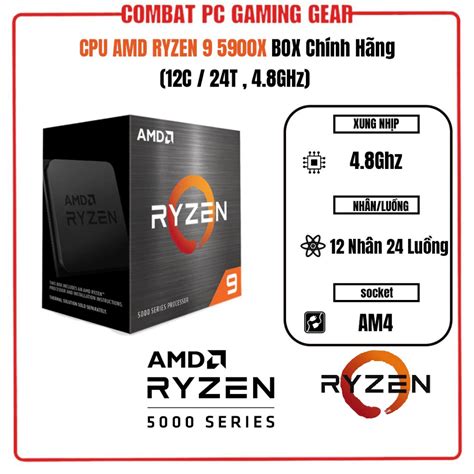 Bộ Vi Xử Lý Cpu Amd Ryzen 9 5900x 5950x Hàng Chính Hãng Shopee Việt Nam