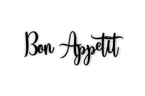 Bon Appetit Sign Bon Appetit Cutout Sign Bon Appetit Word Cut Out ...