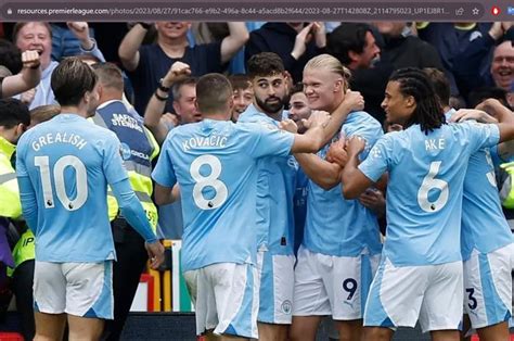 Man City Vs Fulham Momentum Erling Haaland Sudahi Kekeringan Gol