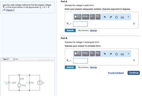 Solved Use The Node Voltage Method To Find The Phasor