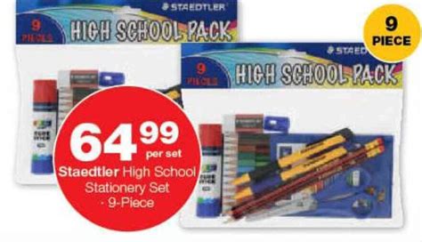 Staedtler High School Stationary Set 9 Piece Offer At Checkers