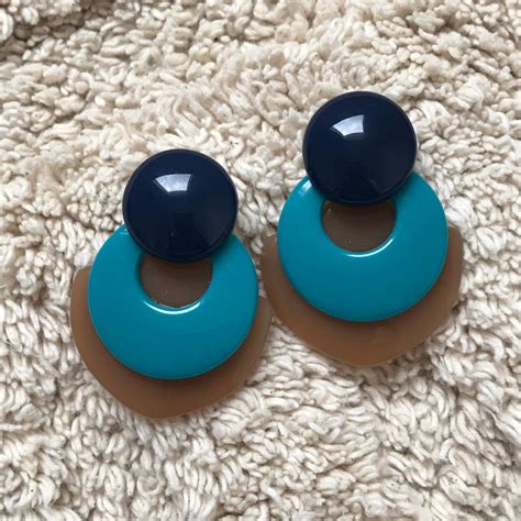 Brinco Nude E Azul Elo Produtos Especiais