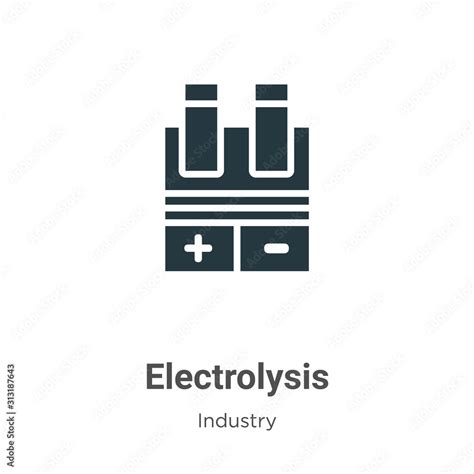 Electrolysis Glyph Icon Vector On White Background Flat Vector