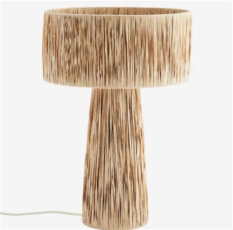 Madam Stoltz Raffia Table Lamp Trouva In 2021 Round Table Lamp