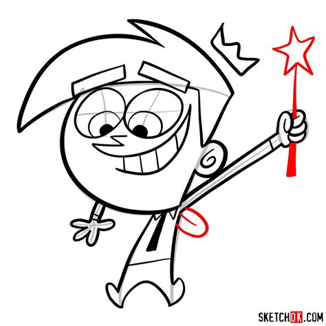 How To Draw Cosmo From The Fairly Oddparents Sketchok Easy Drawing Guides