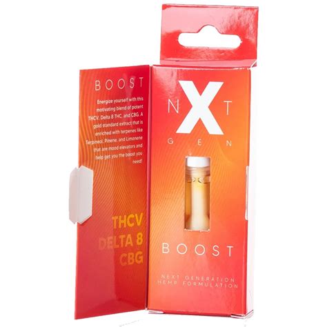 Nxt Gen Boost Delta 8 Thc Cbg Thcv 1g Vape Cartridge The Calm Leaf