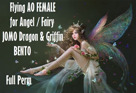 Second Life Marketplace Flying Ao Female Angel Fairy Jomo Dragon