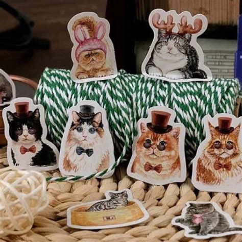 Stylish Cats Wearing Top Hats Ties Glasses And More Etsy