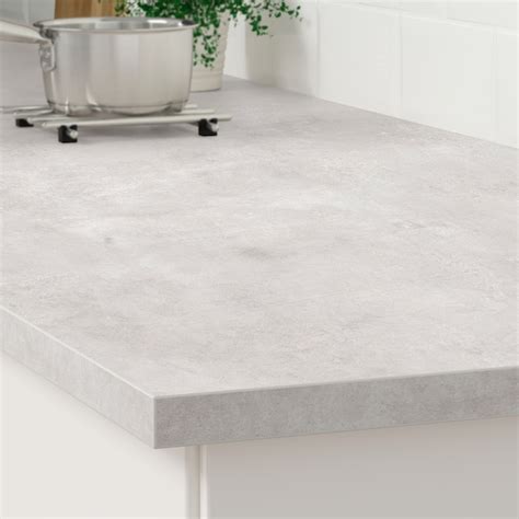 Ekbacken Light Grey Concrete Effect Laminate Worktop 186x28 Cm Ikea