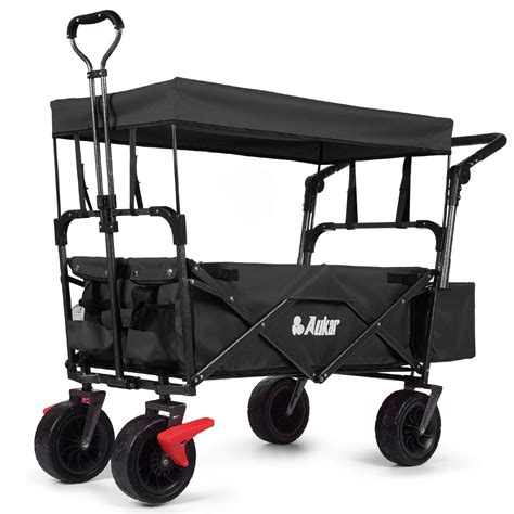 Buy AUKAR Collapsible Canopy Wagon Heavy Duty Utility Outdoor Garden