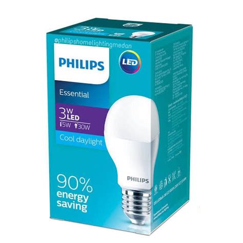 Jual BOLA LAMPU LED ESSENTIAL 3W PUTIH 6500K - Kota Medan - Philips ...