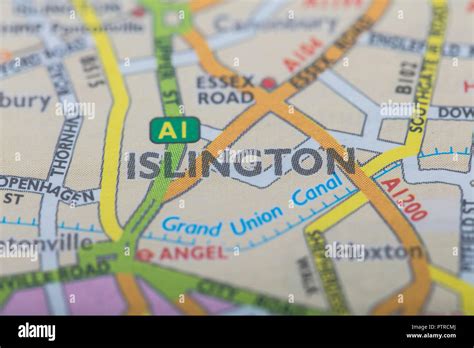 London Borough Of Islington Location Map Stock Photo Alamy