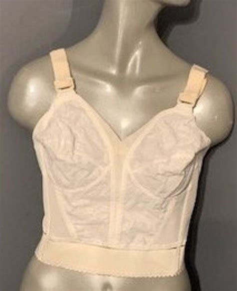 Vintage Playtex Living Longline Bra 1970s White Styl Gem