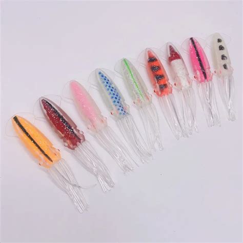 12cm Squid Soft Lure Simulation Bait Soft PVC Octopus Skirts Fishing