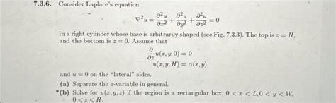 Solved Consider Laplace S Equation Chegg