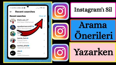 Yazarken Instagram Arama Nerileri Nas L Silinir Instagram Aramas N