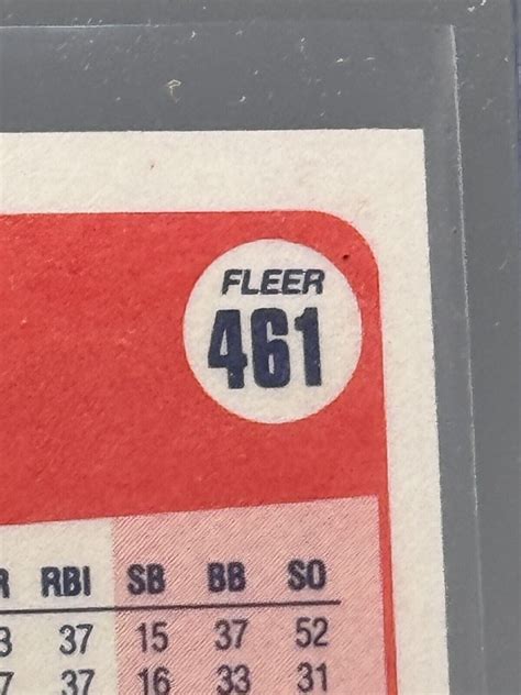 BARRY BONDS 1990 FLEER THE PHANTOM CARD MISPRINT ERROR 461 1 1