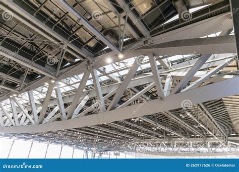 Truss Structures In Steel Frame Constructionbig Roof Made Of Steel
