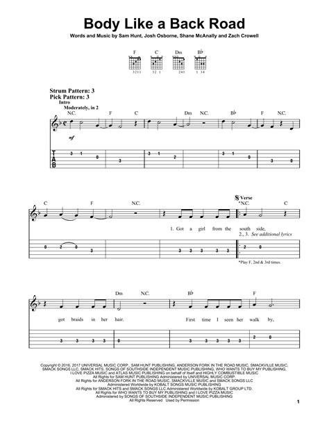 Body Like A Back Road by Sam Hunt - Easy Guitar Tab - Guitar Instructor