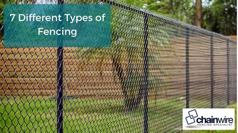 Different Types Of Fencing Chainwire Fencing Specialist