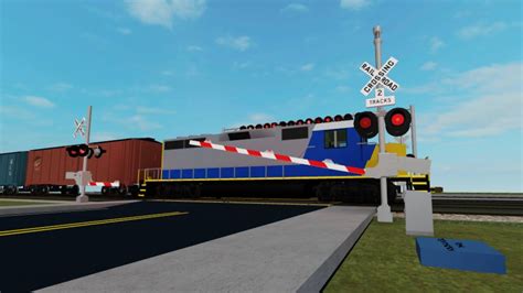 Roblox Train Railroad Street Csx Railroad Crossing Youtube