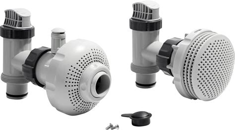 Buy Intex 26005e Above Ground Swimming Pool Inlet Air Water Jet Part Kit With Plunger Valve