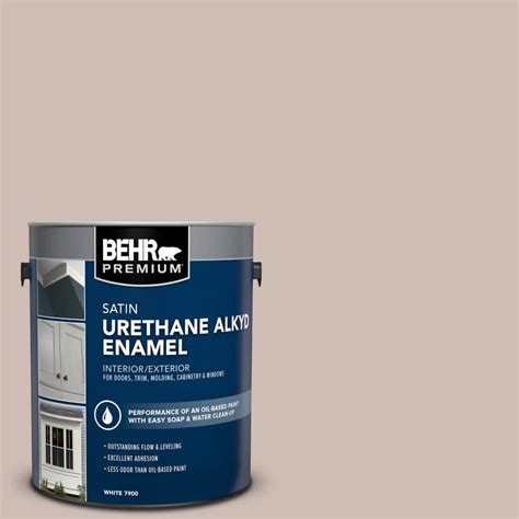 BEHR PREMIUM 1 Gal N150 2 Smokey Pink Urethane Alkyd Satin Enamel