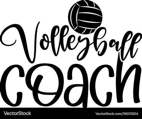 Volleyball coach Royalty Free Vector Image - VectorStock