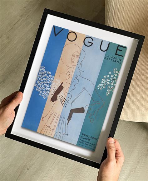 Vogue February 1931 Cover Print The Curious Desk