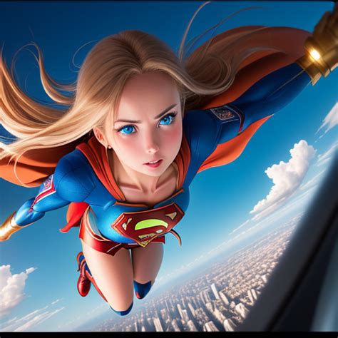 SuperGirl Flying by lovecraft1977 on DeviantArt