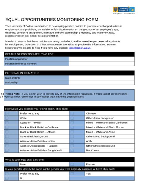 The Sixth Bolton Equality Diversity And Inclusion Policy Doc Template