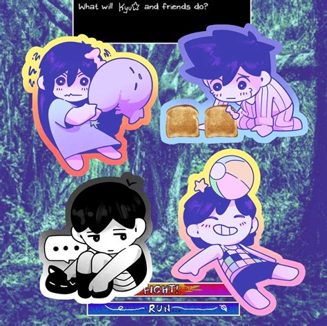 Omori Stickers Omori Kel Aubrey Hero Etsy
