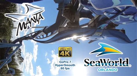 2019 Manta Roller Coaster On Ride Front Seat Ultra Hd 4k Pov Seaworld