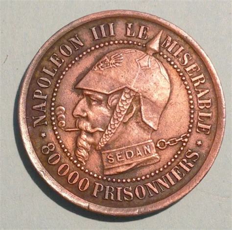 NAPOLEON III LE Miserable Vampire Francais Medaille Satirique 1870