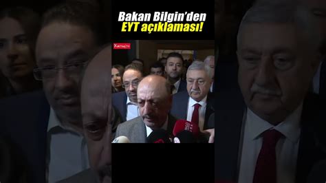 Çalışma ve Sosyal Güvenlik Bakanı Vedat Bilgin den EYT açıklaması