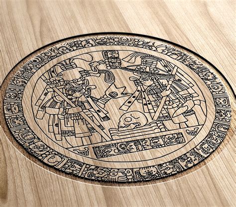 Aztec Gift V Like Aztec Calendar Vector Dxf Cdrsvg Etsy