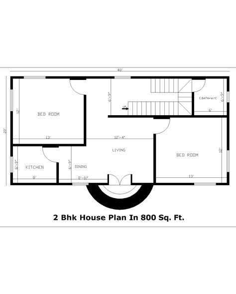 2 Bhk House Plan In 800 Sq Ft 2 Bhk Gharka Naksha In 800 Sq Ft